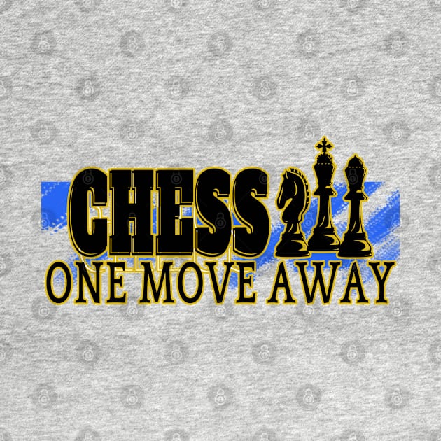 Chess One Move Away King Queen Horse by AuburnQuailart